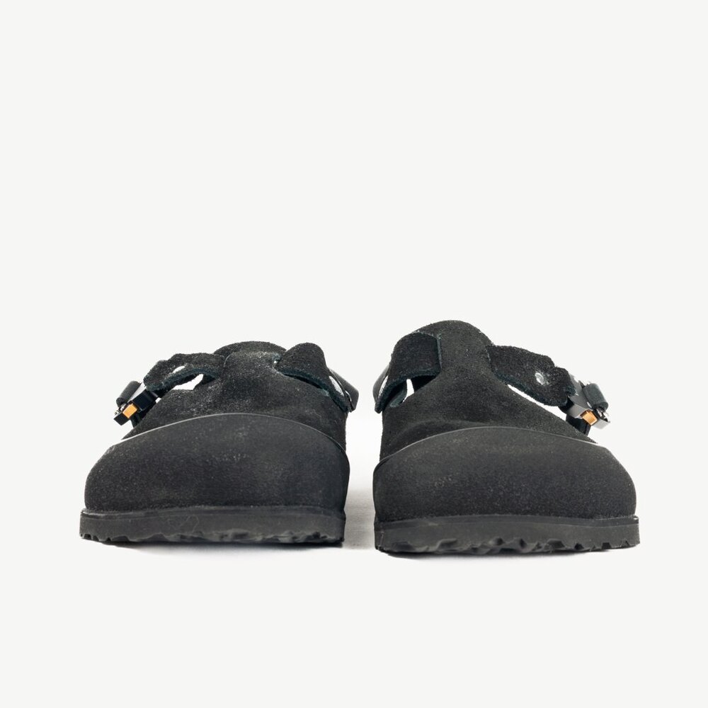 Dior x Birkenstock Tokio Black Nubuck Calfskin Leather Slippers - Picture 3 of 12